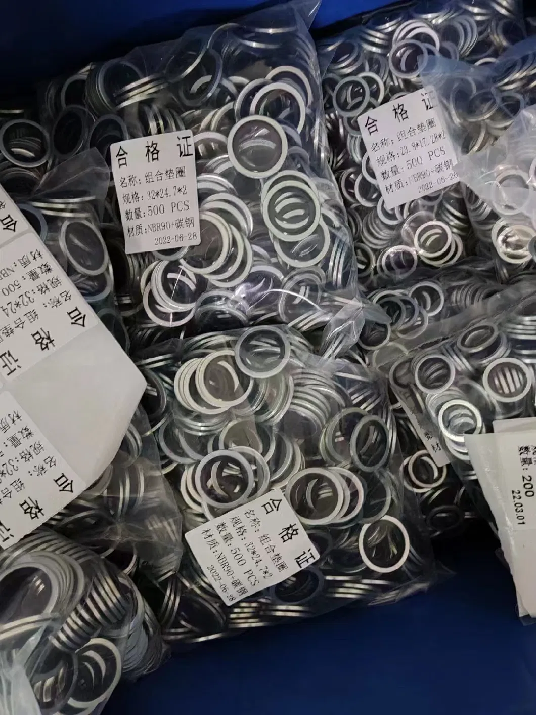Self Centralizing 304 Stainless Steel Dowty Seal Gasket NBR Rubber Bonded Seal Washer 4